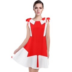 Canada Flag Canadian Flag View Tie Up Tunic Dress by Ravend