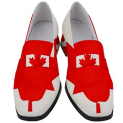 Canada Flag Canadian Flag View Women s Chunky Heel Loafers