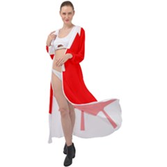 Canada Flag Canadian Flag View Maxi Chiffon Beach Wrap by Ravend