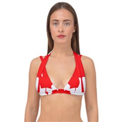 Canada Flag Canadian Flag View Double Strap Halter Bikini Top