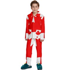 Canada Flag Canadian Flag View Kids  Long Sleeve Velvet Pajamas Set by Ravend