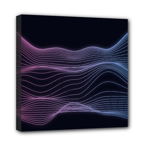 Abstract Wave Digital Design Space Energy Fractal Mini Canvas 8  X 8  (stretched)