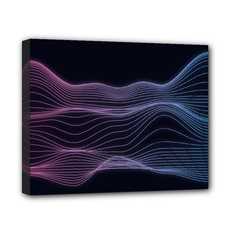 Abstract Wave Digital Design Space Energy Fractal Canvas 10  X 8  (stretched)