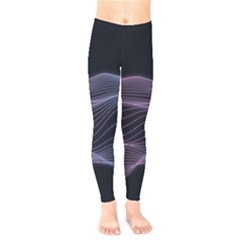 Abstract Wave Digital Design Space Energy Fractal Kids  Leggings