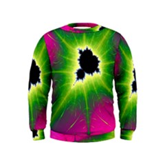 Fractal Art Math Abstract Artwork Pink Magenta Kids  Sweatshirt by Ravend