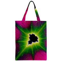 Fractal Art Math Abstract Artwork Pink Magenta Zipper Classic Tote Bag