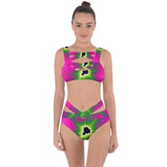 Fractal Art Math Abstract Artwork Pink Magenta Bandaged Up Bikini Set 