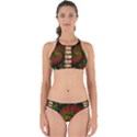 Fractal Green Red Spiral Happiness Vortex Spin Perfectly Cut Out Bikini Set View1