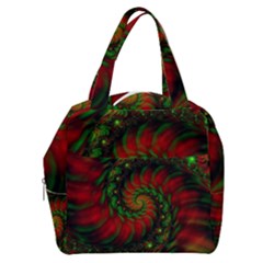 Fractal Green Red Spiral Happiness Vortex Spin Boxy Hand Bag