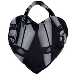 Bdsm Erotic Concept Graphic Poster Giant Heart Shaped Tote by dflcprintsclothing