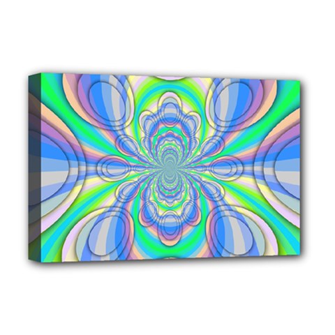 Fractal Geometry Mathematics Gradient Ovals Math Deluxe Canvas 18  X 12  (stretched)