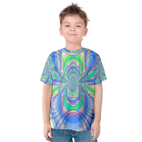 Fractal Geometry Mathematics Gradient Ovals Math Kids  Cotton Tee by Ravend