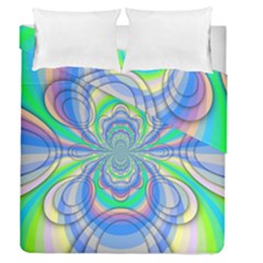 Fractal Geometry Mathematics Gradient Ovals Math Duvet Cover Double Side (queen Size)