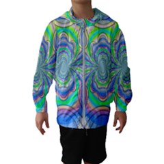 Fractal Geometry Mathematics Gradient Ovals Math Kids  Hooded Windbreaker