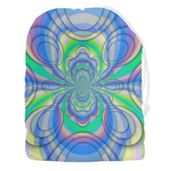 Fractal Geometry Mathematics Gradient Ovals Math Drawstring Pouch (3xl) by Ravend