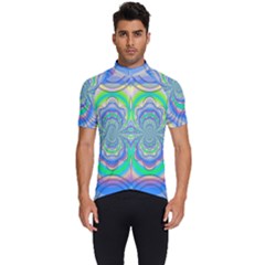 Fractal Geometry Mathematics Gradient Ovals Math Men s Short Sleeve Cycling Jersey by Ravend