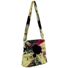 Fractal Art Design Fractal Art Digital Art Zipper Messenger Bag by Ravend