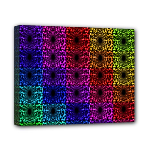 Rainbow Grid Form Abstract Background Graphic Canvas 10  X 8  (stretched)