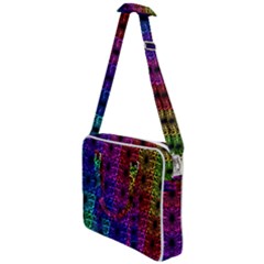 Rainbow Grid Form Abstract Background Graphic Cross Body Office Bag