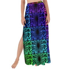 Rainbow Grid Form Abstract Background Graphic Maxi Chiffon Tie-up Sarong by Ravend