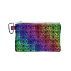 Rainbow Grid Form Abstract Background Graphic Canvas Cosmetic Bag (small)