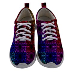 Rainbow Grid Form Abstract Background Graphic Women Athletic Shoes