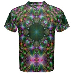 Kaleidoscope Digital Kaleidoscope Fractal Mirrored Men s Cotton Tee