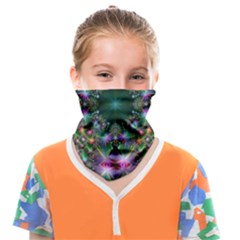 Kaleidoscope Digital Kaleidoscope Fractal Mirrored Face Covering Bandana (kids)