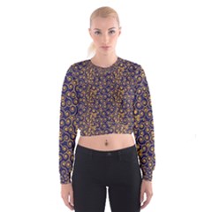 Spiral Pattern Texture Fractal Circle Geometry Cropped Sweatshirt