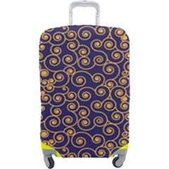 Spiral Pattern Texture Fractal Circle Geometry Luggage Cover (large)