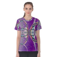 Abstract Colorful Art Pattern Design Fractal Women s Cotton Tee