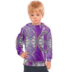 Abstract Colorful Art Pattern Design Fractal Kids  Hooded Pullover by Ravend