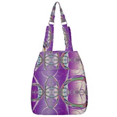 Abstract Colorful Art Pattern Design Fractal Center Zip Backpack