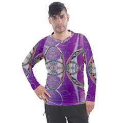 Abstract Colorful Art Pattern Design Fractal Men s Pique Long Sleeve Tee