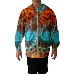 Fractal Math Abstract Mysterious Mystery Vortex Kids  Hooded Windbreaker