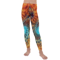 Fractal Math Abstract Mysterious Mystery Vortex Kids  Lightweight Velour Leggings by Ravend