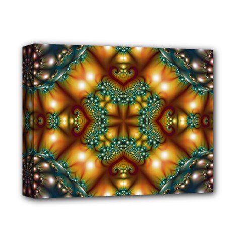 Background Abstract Fractal Annotation Texture Deluxe Canvas 14  X 11  (stretched)