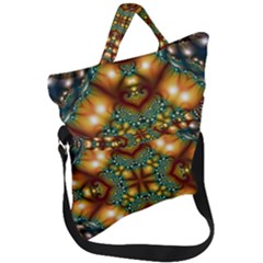 Background Abstract Fractal Annotation Texture Fold Over Handle Tote Bag