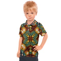 Background Abstract Fractal Annotation Texture Kids  Polo Tee