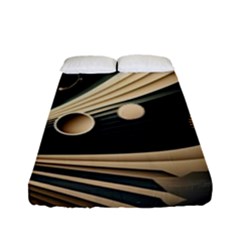 Space Futuristic Technology Digital Ai Generated Fitted Sheet (Full/ Double Size)