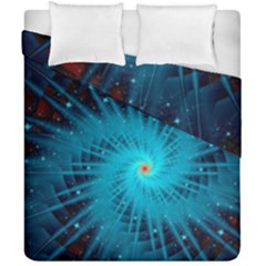 Spiral Stars Fractal Cosmos Explosion Big Bang Duvet Cover Double Side (california King Size) by Ravend