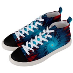 Spiral Stars Fractal Cosmos Explosion Big Bang Men s Mid-top Canvas Sneakers by Ravend