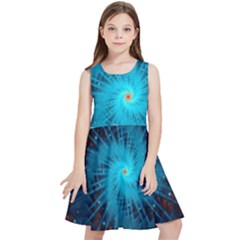 Spiral Stars Fractal Cosmos Explosion Big Bang Kids  Skater Dress