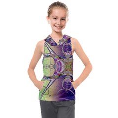 Fractal Abstract Digital Art Art Colorful Kids  Sleeveless Hoodie