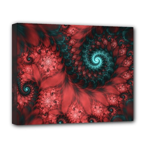 Fractal Spiral Vortex Pattern Art Digital Deluxe Canvas 20  X 16  (stretched)