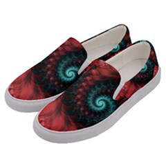 Fractal Spiral Vortex Pattern Art Digital Men s Canvas Slip Ons