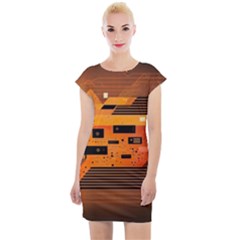 Technology Design Tech Computer Future Business Cap Sleeve Bodycon Dress