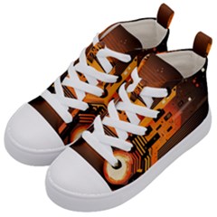 Technology Design Tech Computer Future Business Kids  Mid-top Canvas Sneakers by Ravend