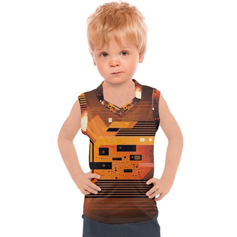 Technology Design Tech Computer Future Business Kids  Sport Tank Top by Ravend