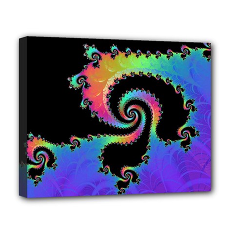 Fractal Spiral Vortex Swirl Whirlpool Math Deluxe Canvas 20  X 16  (stretched)